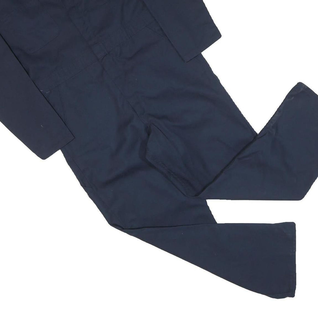 RED KAP Mens Navy Blue Polyester Blend Classic Dungarees XL W38 L29 Workwear