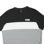 PUMA Mens Black & White & Grey Modern T-Shirt 2XL Short Sleeve Crew Neck