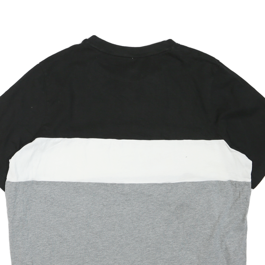 PUMA Mens Black & White & Grey Modern T-Shirt 2XL Short Sleeve Crew Neck