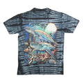 Womens Black Tie Dye Turtle Graphic T-Shirt M Crew Neck Short Sleeve Cotton