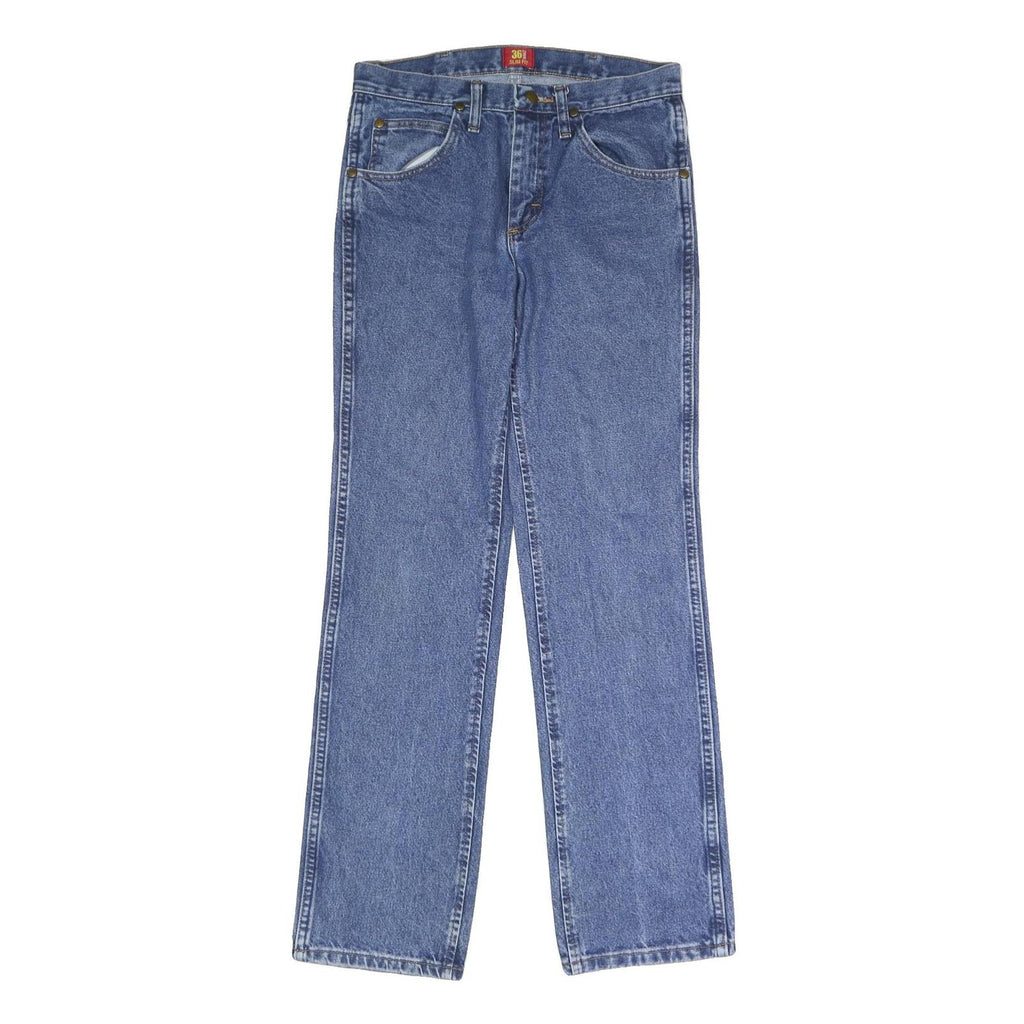 WRANGLER Mens Slim Fit Blue Denim Jeans W29 L32 Classic Zip Closure