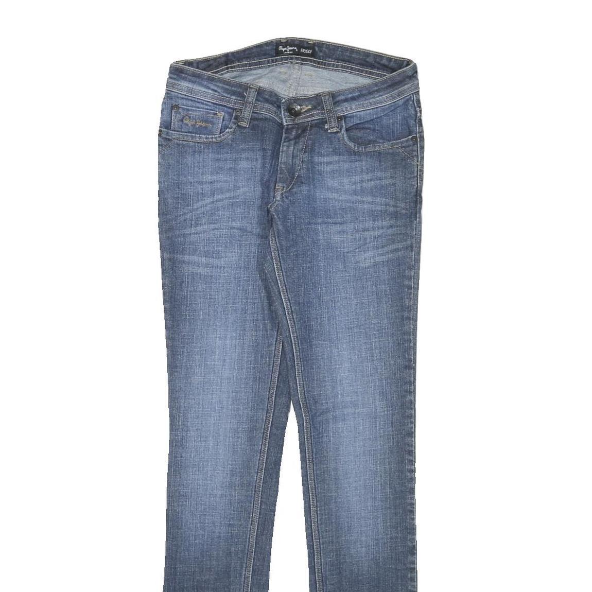 PEPE JEANS Womens Slim Blue Denim Classic Slim Skinny Jeans W26 L30 Stylish
