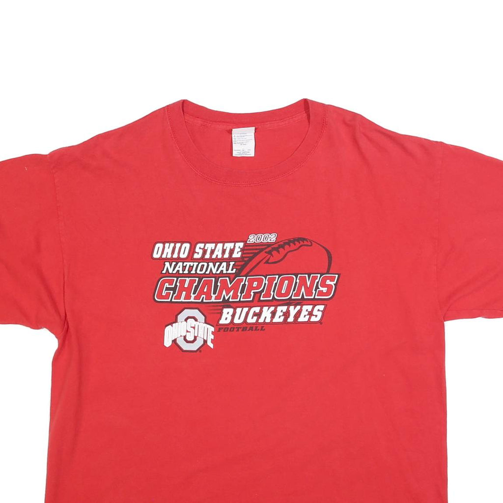 DELTA Mens Red Ohio State Buckeyes Graphic T-Shirt XL Short Sleeve Crew Neck