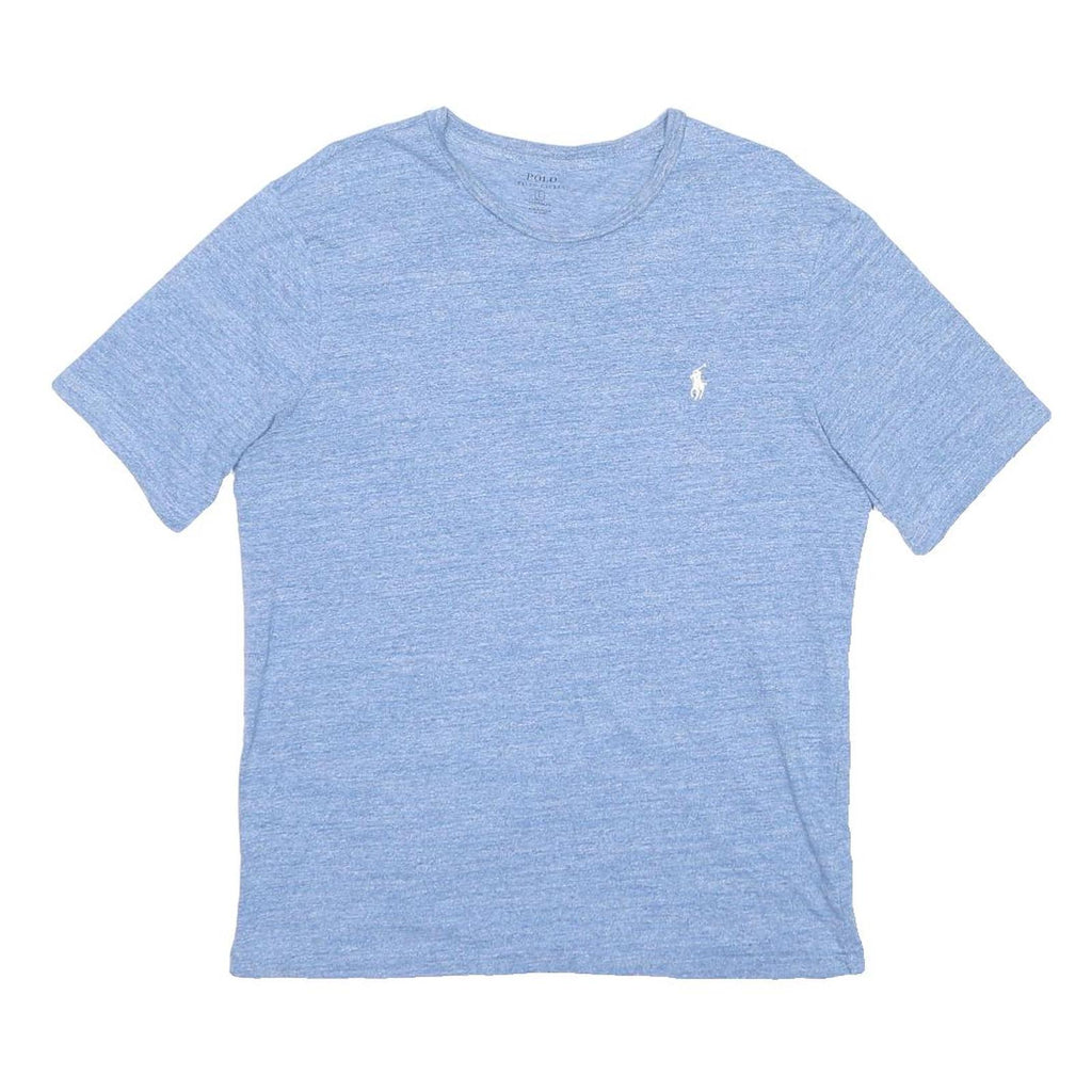 POLO RALPH LAUREN Mens Blue L Cotton Blend T-Shirt Short Sleeve Crew Neck