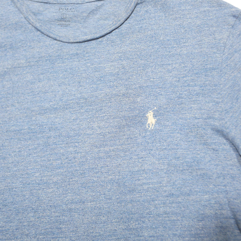POLO RALPH LAUREN Mens Blue L Cotton Blend T-Shirt Short Sleeve Crew Neck
