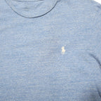 POLO RALPH LAUREN Mens Blue L Cotton Blend T-Shirt Short Sleeve Crew Neck