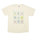 HANES Floral Womens T-Shirt Beige L