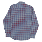 TOMMY HILFIGER Mens Blue & Red Check Shirt M Button-Down Collar Long Sleeve