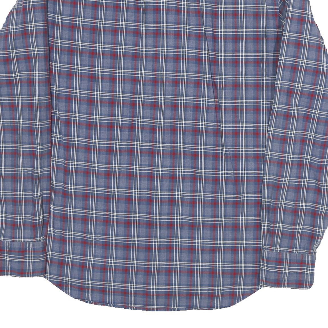 TOMMY HILFIGER Mens Blue & Red Check Shirt M Button-Down Collar Long Sleeve
