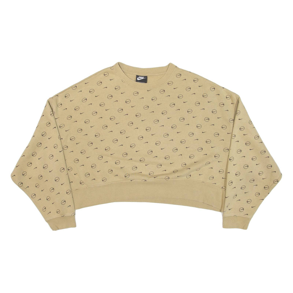 NIKE Cropped Womens Sweatshirt Beige M