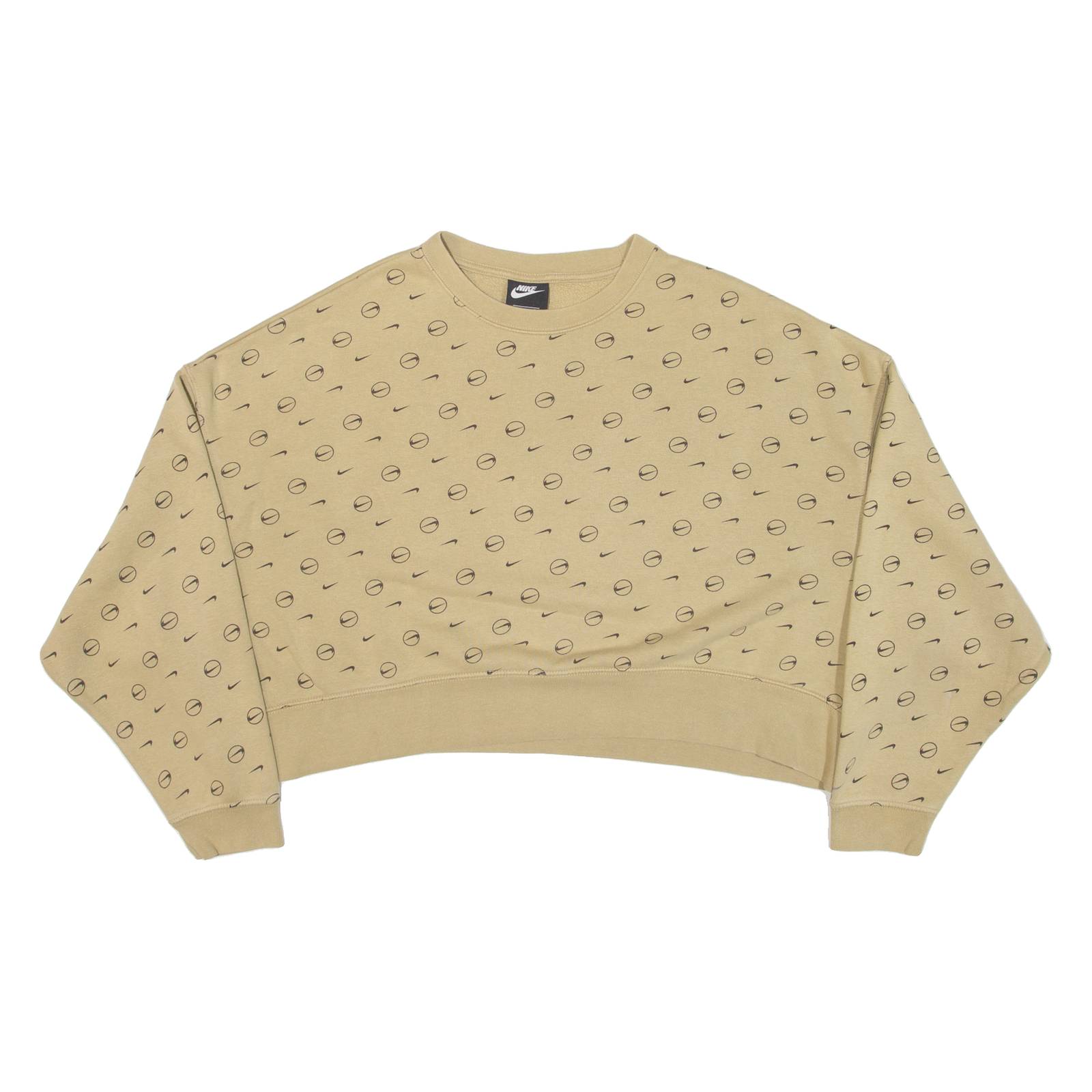 NIKE Cropped Womens Sweatshirt Beige M