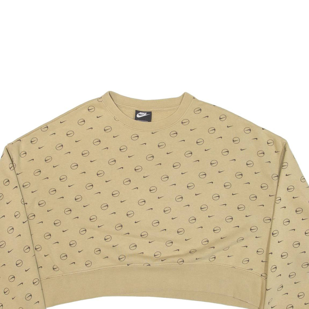NIKE Cropped Womens Sweatshirt Beige M