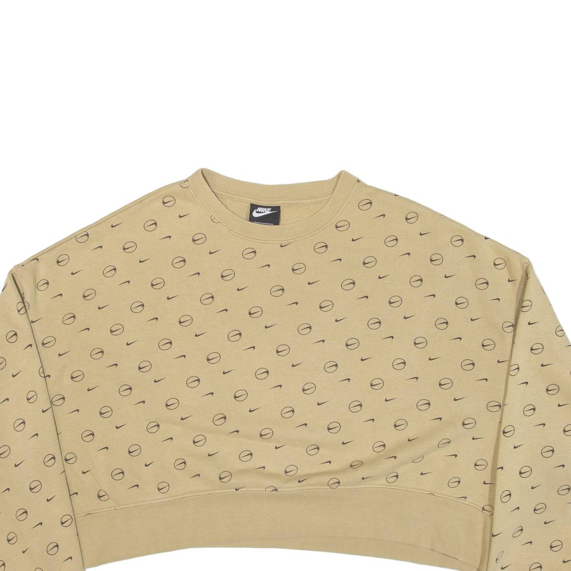 NIKE Cropped Womens Sweatshirt Beige M