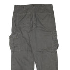WRANGLER Mens Cotton Blend Grey Relaxed Cargo Trousers W36 L29 Casual Workwear