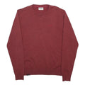 DIESEL Mens Maroon Plain Cotton Blend Basic Knit Crew Neck Jumper M Casual