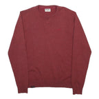 DIESEL Mens Maroon Plain Cotton Blend Basic Knit Crew Neck Jumper M Casual
