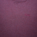 DIESEL Mens Maroon Plain Cotton Blend Basic Knit Crew Neck Jumper M Casual