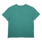 CHAMPION Womens Green Cotton T-Shirt L Short Sleeve Crew Neck Floral Logo