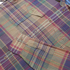 RALPH LAUREN Mens Brown & Burgundy Check Shirt M Long Sleeve Casual Cotton