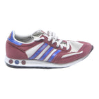 ADIDAS L A Trainer Mens Burgundy & Blue Sneaker Synthetic UK 7.5 Sports Style