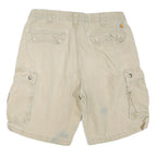 CARHARTT Mens Shorts Beige Cargo Relaxed Fit L W36 Workwear Cotton Blend