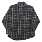 MOOSE CREEK Mens Black & Brown Check Shirt M Cotton Blend Casual Button-Down