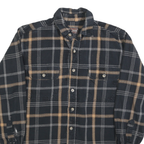 MOOSE CREEK Mens Black & Brown Check Shirt M Cotton Blend Casual Button-Down