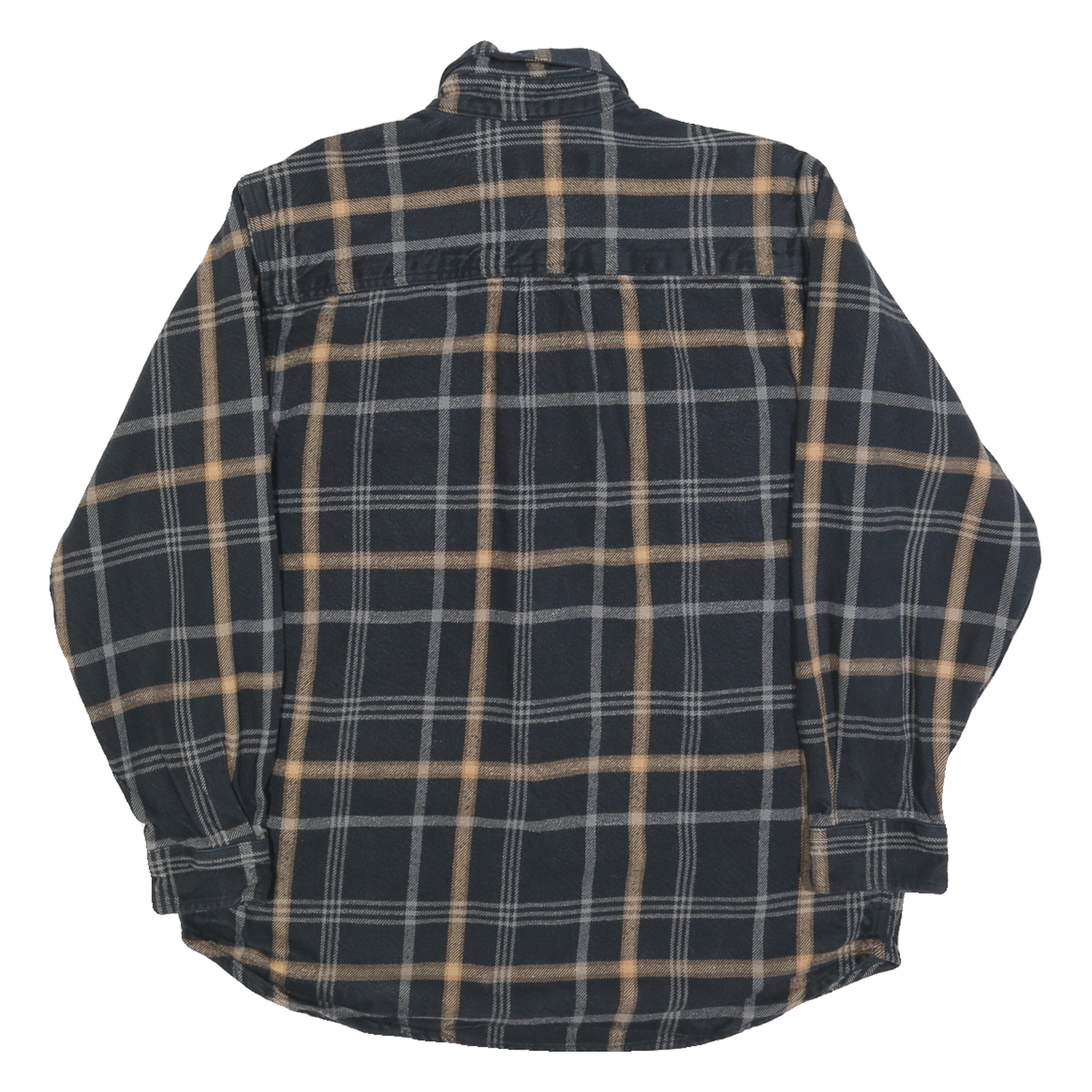 MOOSE CREEK Mens Black & Brown Check Shirt M Cotton Blend Casual Button-Down