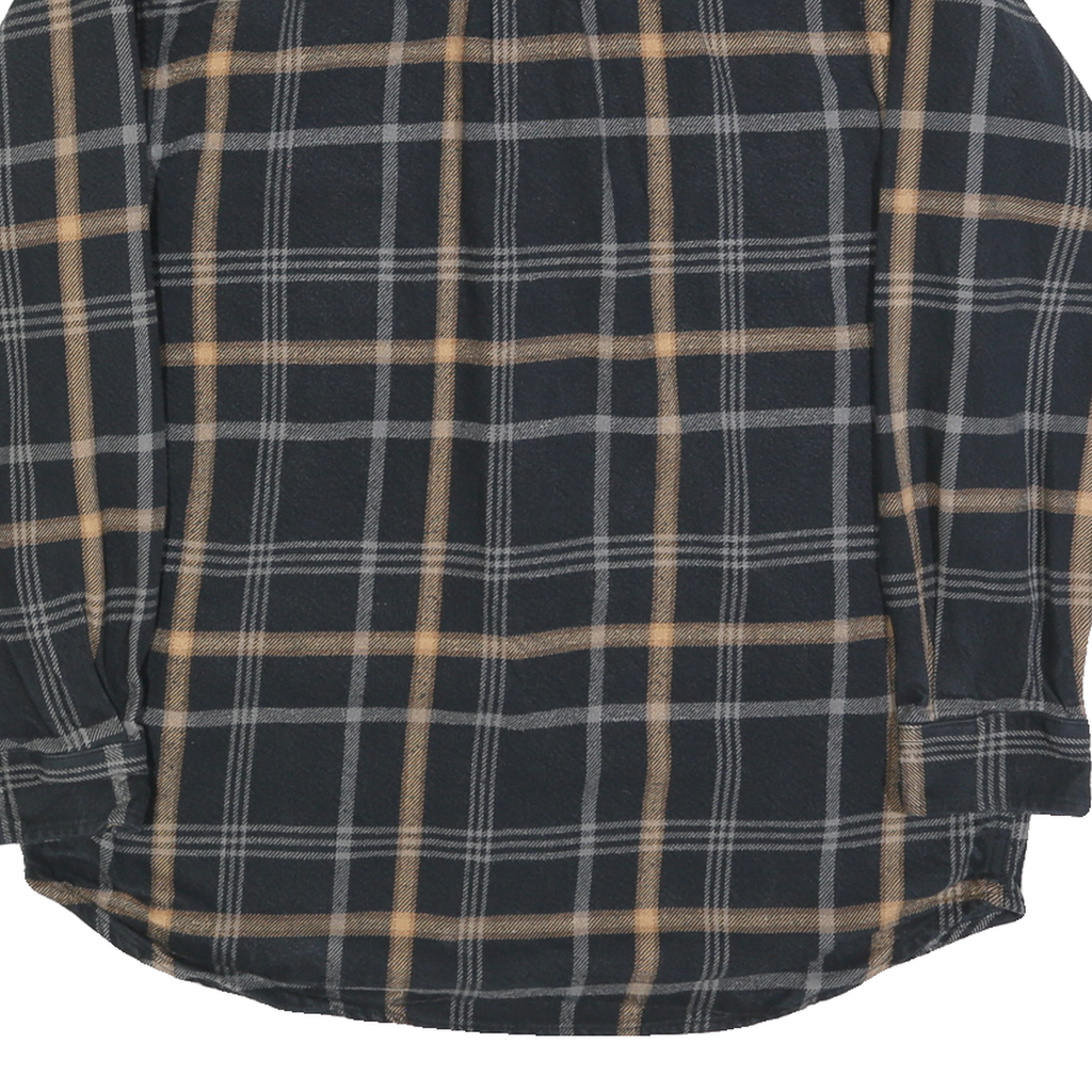 MOOSE CREEK Mens Black & Brown Check Shirt M Cotton Blend Casual Button-Down