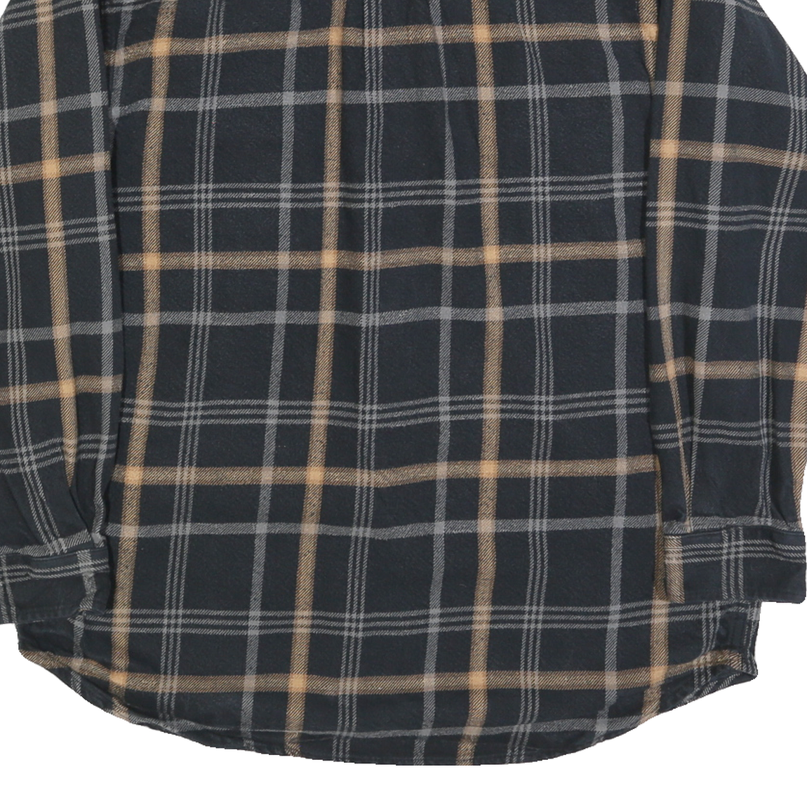 MOOSE CREEK Mens Black & Brown Check Shirt M Cotton Blend Casual Button-Down