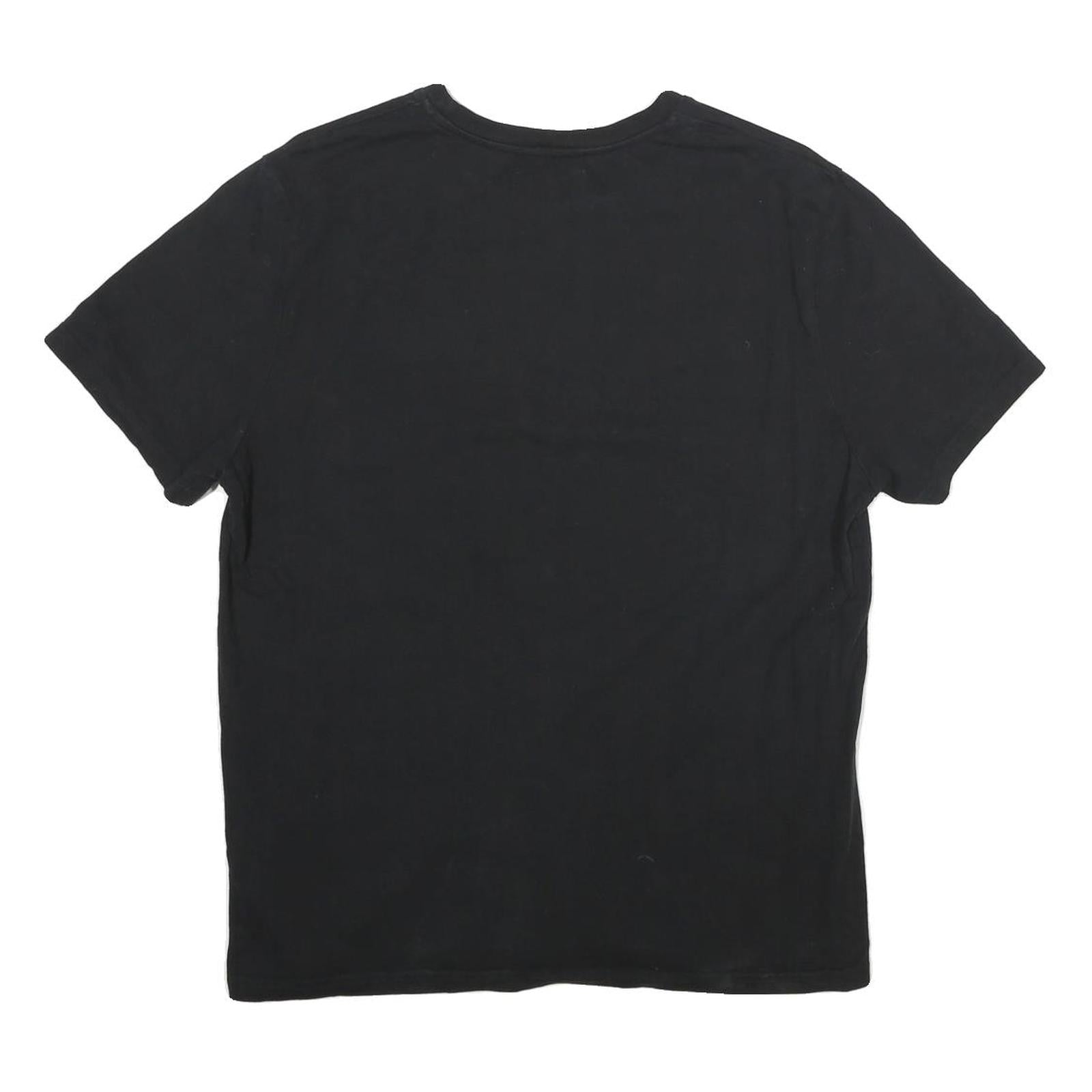 7 FOR ALL MANKIND Mens Black Graphic T-Shirt M Short Sleeve Crew Neck Casual