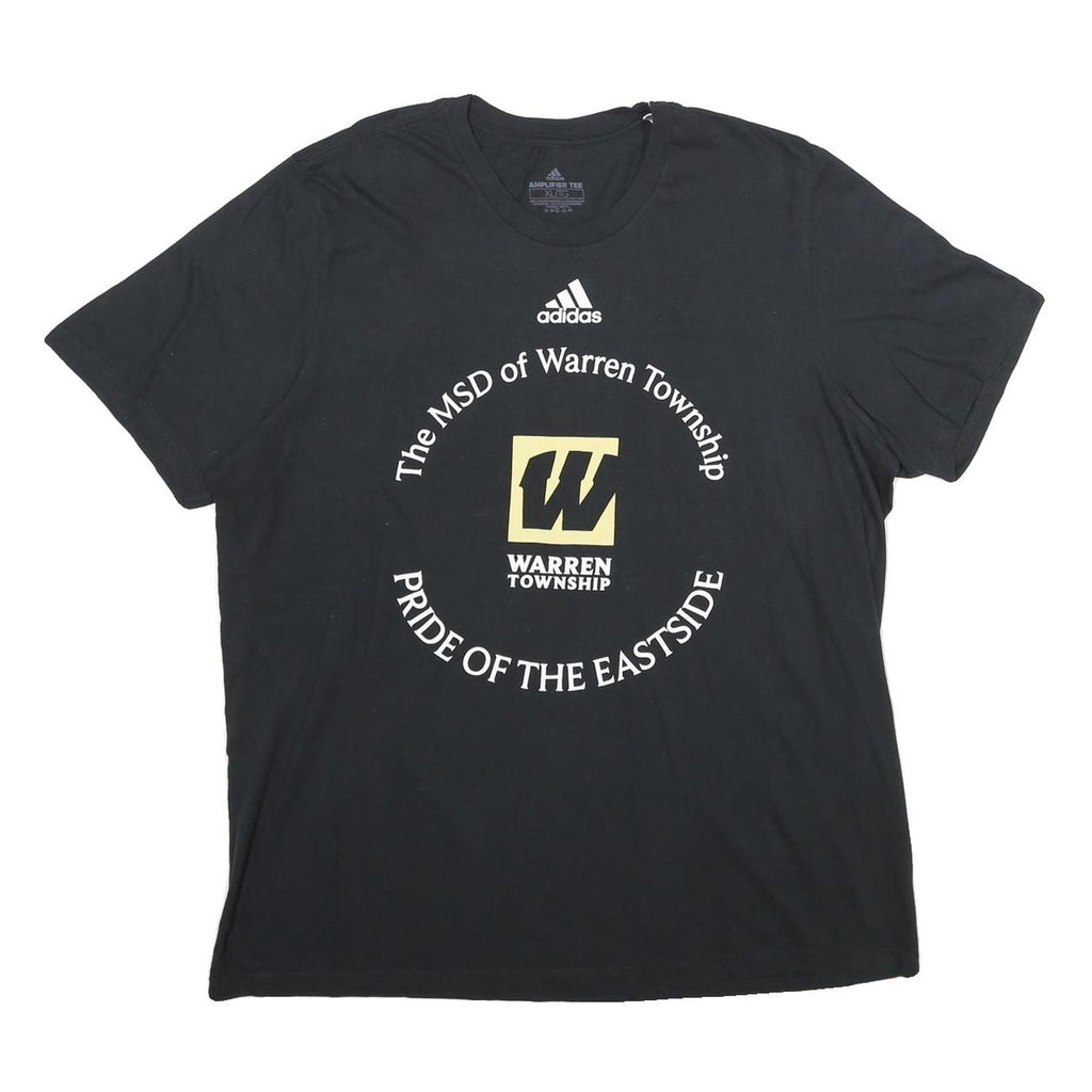 ADIDAS Mens Black Warren Township Graphic T-Shirt XL Short Sleeve Crew Neck