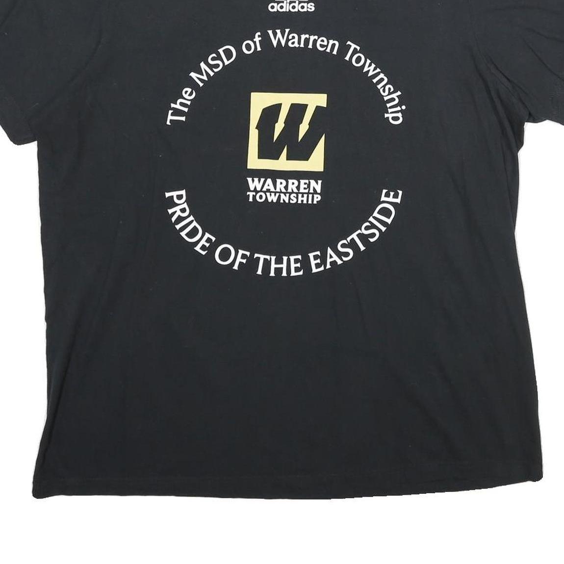 ADIDAS Mens Black Warren Township Graphic T-Shirt XL Short Sleeve Crew Neck