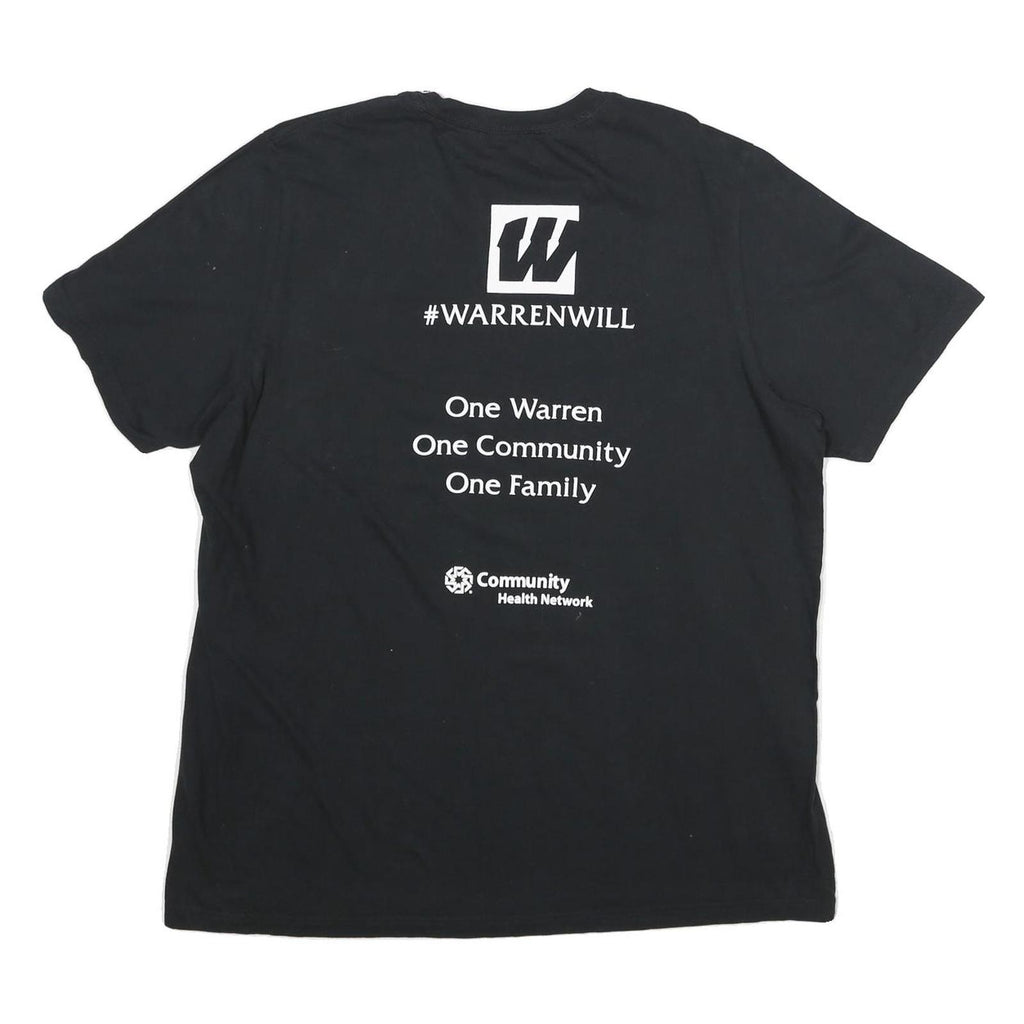 ADIDAS Mens Black Warren Township Graphic T-Shirt XL Short Sleeve Crew Neck