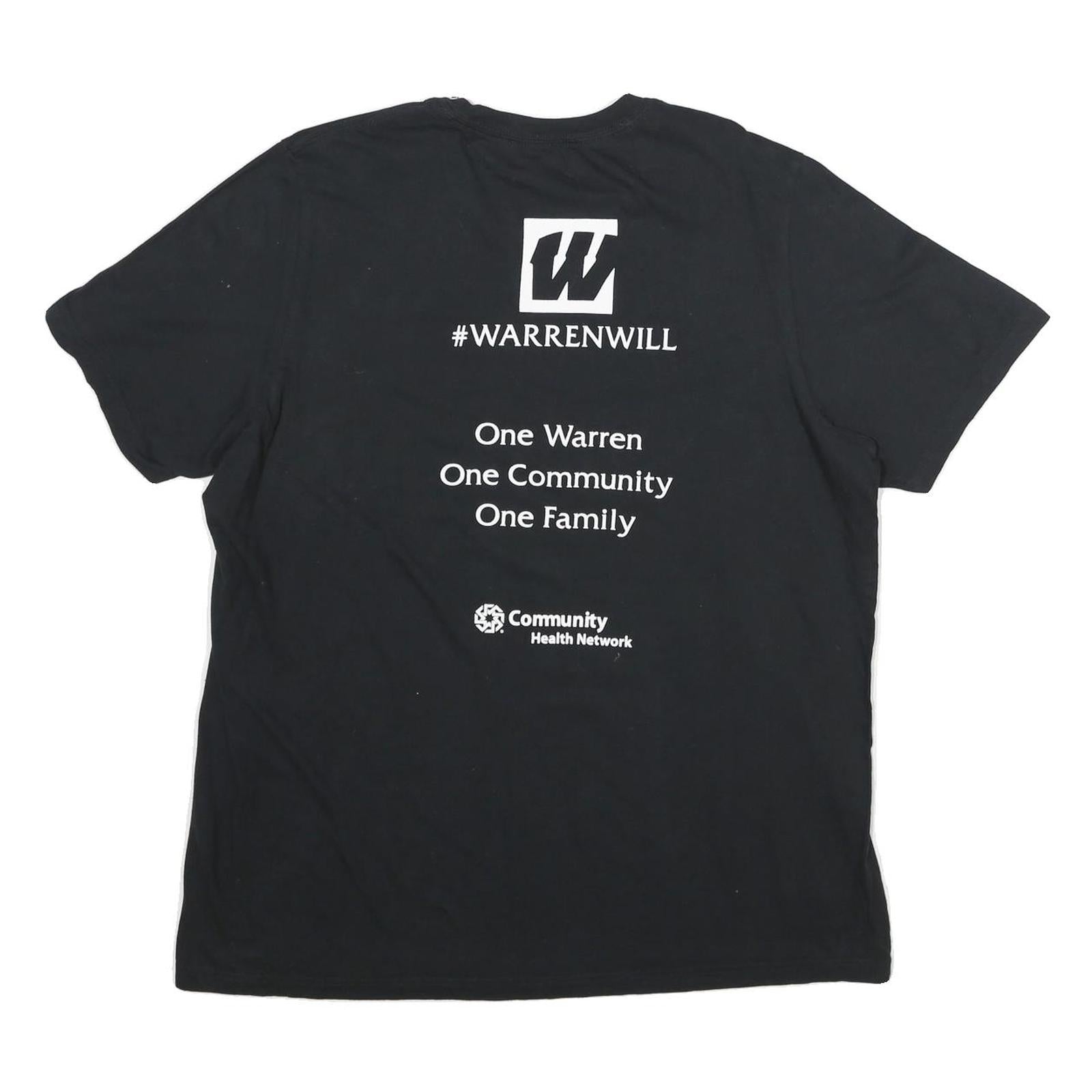 ADIDAS Mens Black Warren Township Graphic T-Shirt XL Short Sleeve Crew Neck