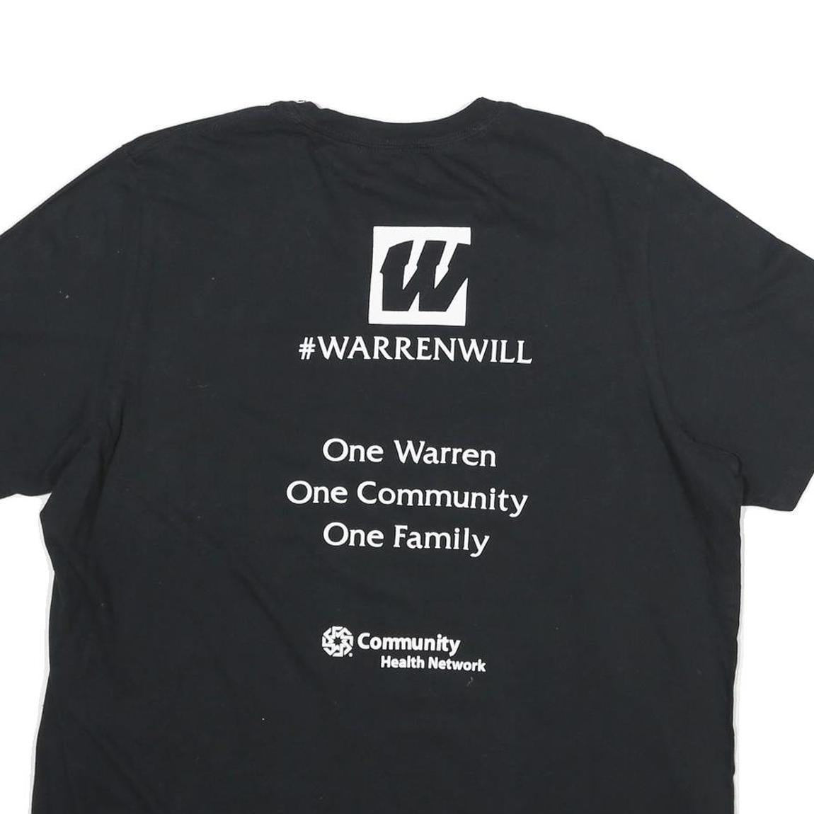 ADIDAS Mens Black Warren Township Graphic T-Shirt XL Short Sleeve Crew Neck