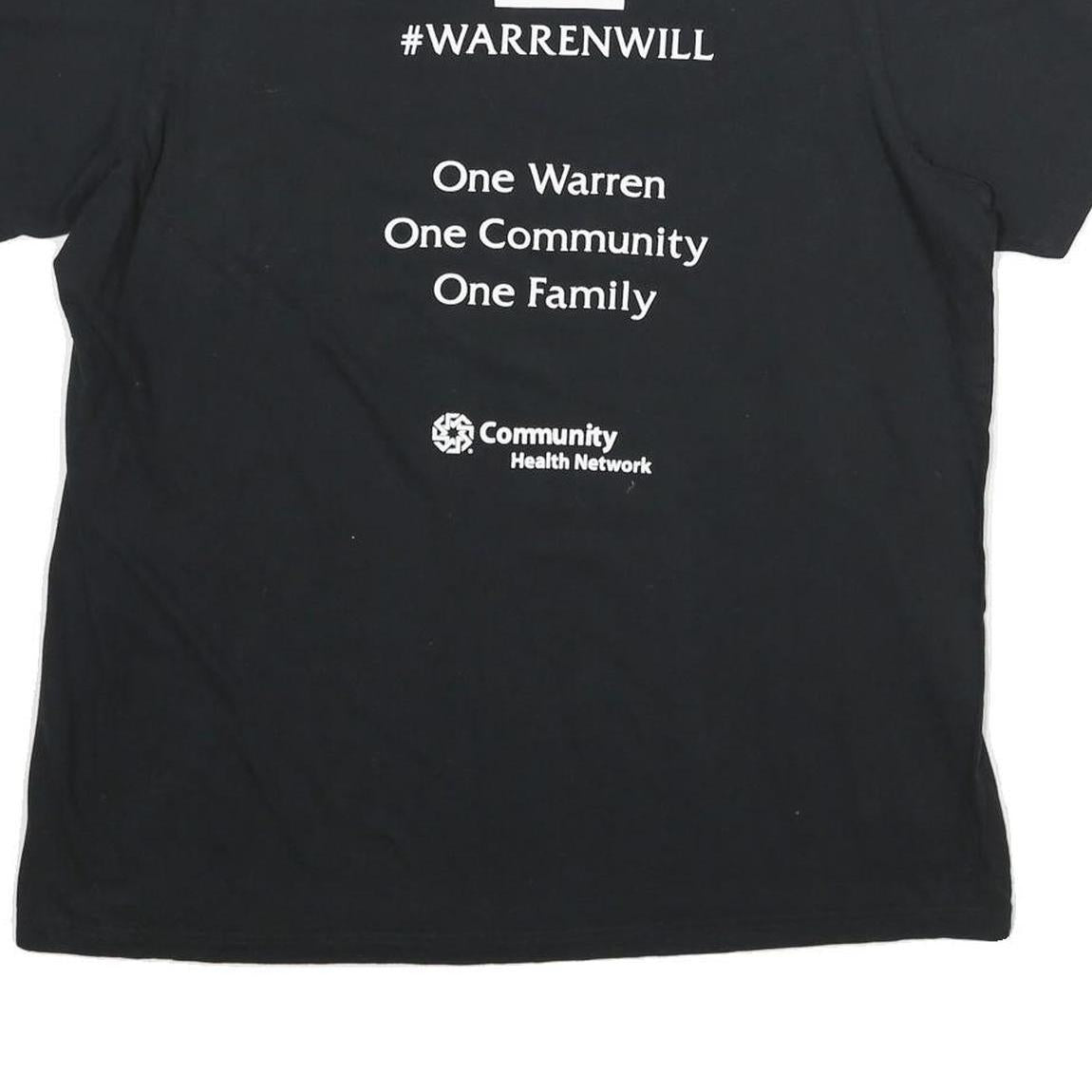 ADIDAS Mens Black Warren Township Graphic T-Shirt XL Short Sleeve Crew Neck