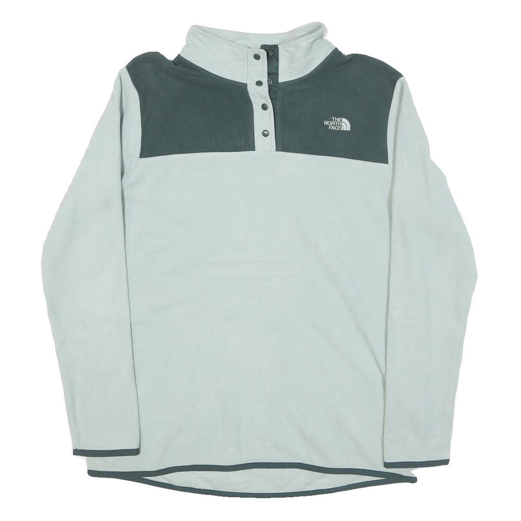 THE NORTH FACE Womens White & Dark Grey Plain Pullover Crew Neck Polyester Blend