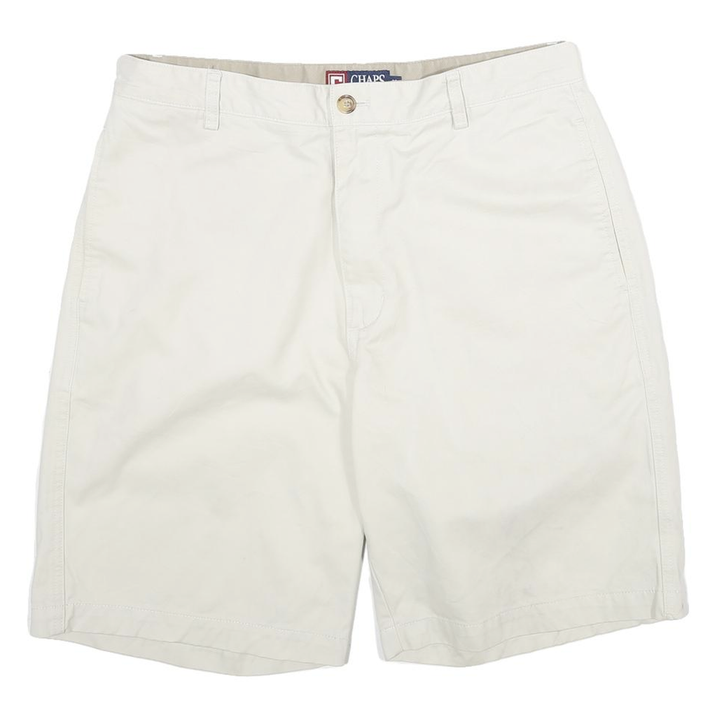 CHAPS Mens Shorts Beige Casual Plain XL W32 Cotton Blend Comfortable