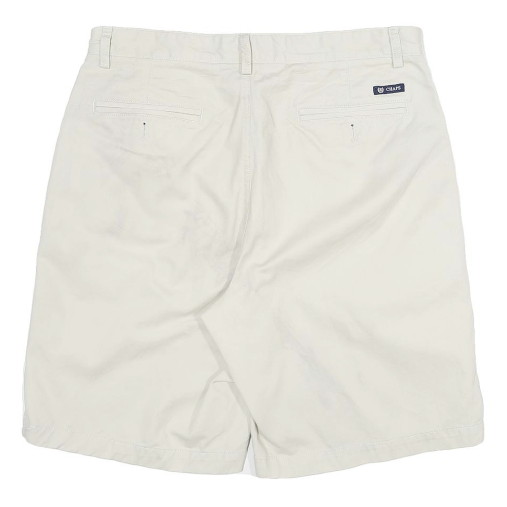 CHAPS Mens Shorts Beige Casual Plain XL W32 Cotton Blend Comfortable