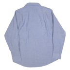 TOMMY HILFIGER Mens Blue Shirt L Cotton Blend Classic Button-Down Collar Long