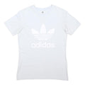 ADIDAS ORIGINALS Womens White Graphic T-Shirt UK 12 Short Sleeve Crew Neck