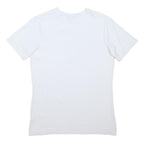 ADIDAS ORIGINALS Womens White Graphic T-Shirt UK 12 Short Sleeve Crew Neck
