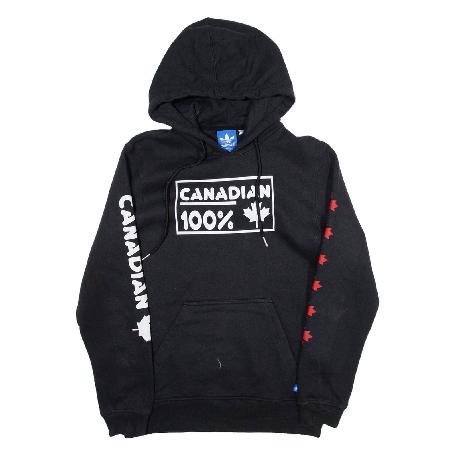 ADIDAS Mens Black Hoodie S