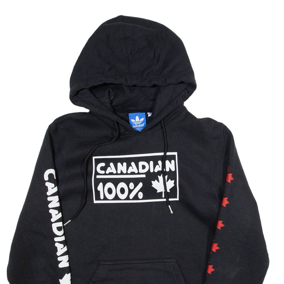 ADIDAS Mens Black Hoodie S