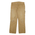 DICKIES Mens Cotton Blend Beige Relaxed Straight Trousers W33 L29 Workwear