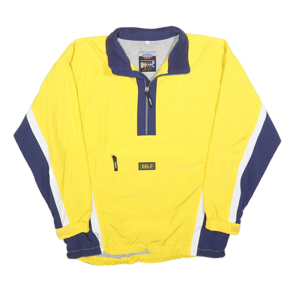 ODLO Mens Yellow & Navy Half Zip Polyester Track Jacket M Sport Activewear
