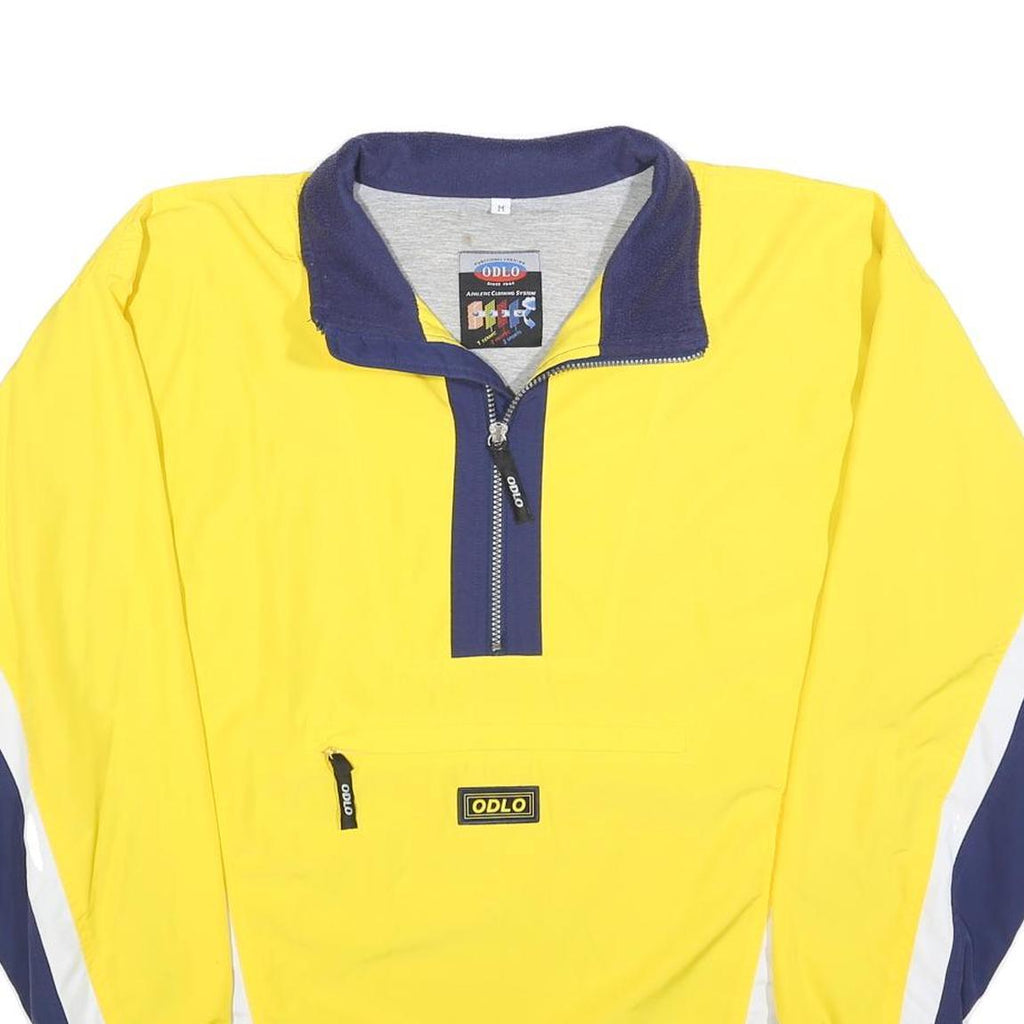 ODLO Mens Yellow & Navy Half Zip Polyester Track Jacket M Sport Activewear