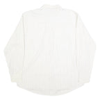 AVIREX Mens White & Black Stripe Cotton Shirt XL Classic Casual Button-Up