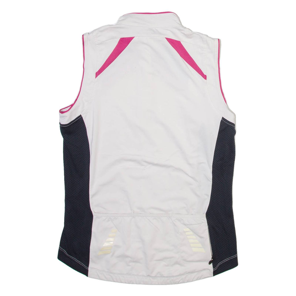 INOC Womens Jersey White Sleeveless 1/4 Zip S